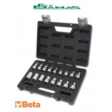 ASSORTIMENTO DI 17 CHIAVI A BUSSOLA PER VITI CON PROFILO TORX IN CASSETTA DI PLASTICA  ART. BW 923E-FTX/C17